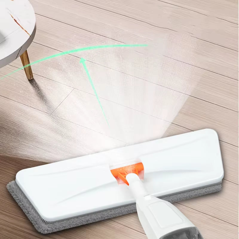 Wholesale White Spray Mop with Stainless Steel Handle Self-Wringing Flat Squeeze Microfiber Mop for Household Floor Cleaning