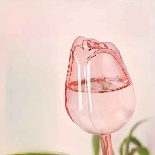 Garden Pink Tulip Plant Watering Balls, Suitable for Indoor Outdoor Plants, Automatic Plant Drippers, and Automatic Watering