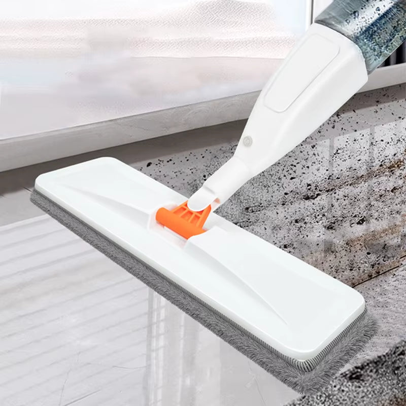 Wholesale White Spray Mop with Stainless Steel Handle Self-Wringing Flat Squeeze Microfiber Mop for Household Floor Cleaning