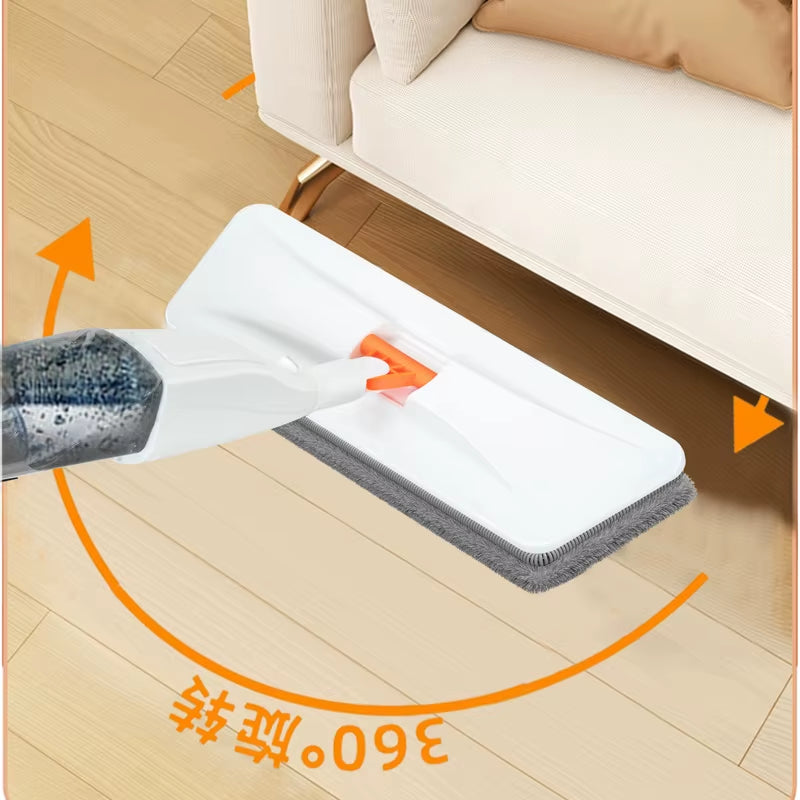 Wholesale White Spray Mop with Stainless Steel Handle Self-Wringing Flat Squeeze Microfiber Mop for Household Floor Cleaning