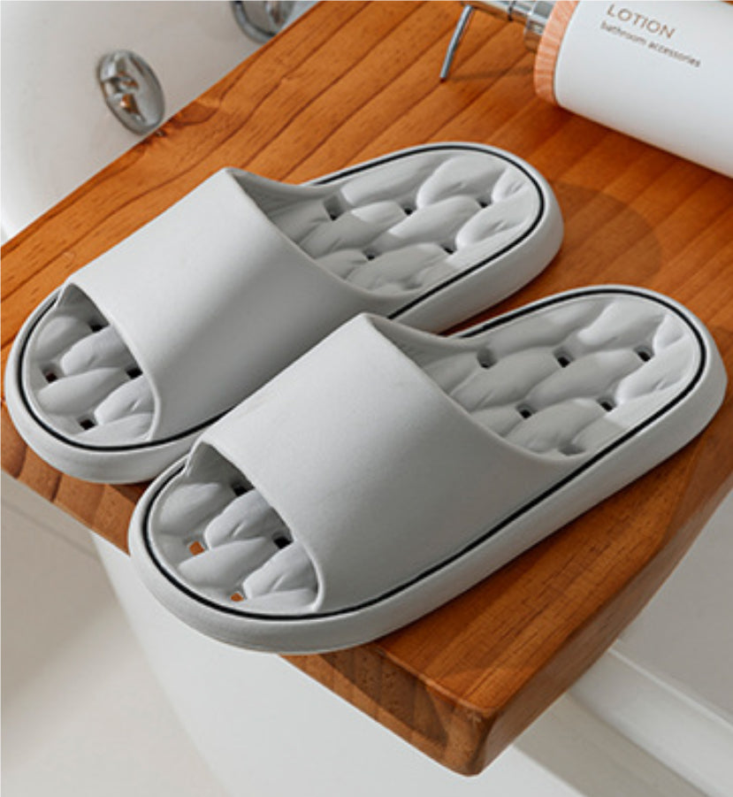 Non-Slip Design Bathroom Slippers Home Summer Thick Sole Floor Bedroom House Shoes for Women Men