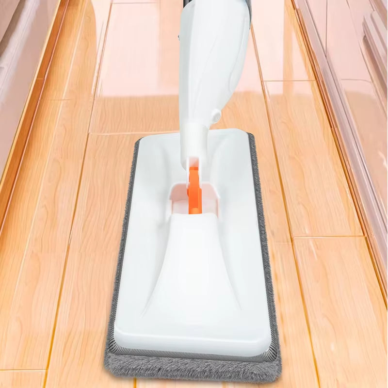 Wholesale White Spray Mop with Stainless Steel Handle Self-Wringing Flat Squeeze Microfiber Mop for Household Floor Cleaning