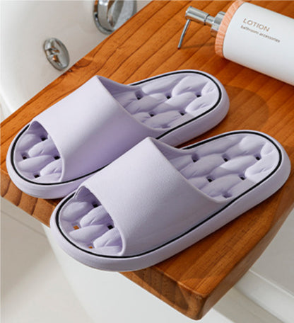 Non-Slip Design Bathroom Slippers Home Summer Thick Sole Floor Bedroom House Shoes for Women Men